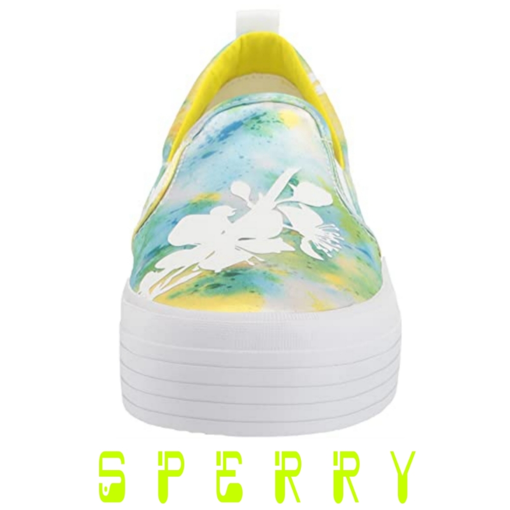 Sperry Crest Tokyo Nights Floral Tie-Dye Platform Slip On NWT Limited Edition - Picture 8 of 16